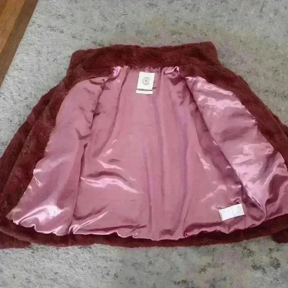 Urban Outfitters Womens Rust Brown Eva Faux Fur Jacket S - Picture 9 of 15